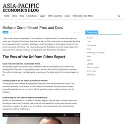 Uniform Crime Report Pros and Cons