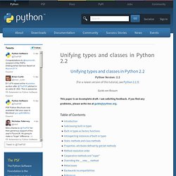 Unifying types and classes in Python 2.2 - Vimperator