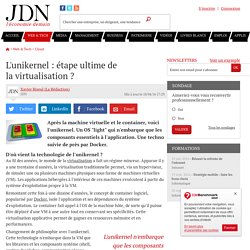 L'unikernel : étape ultime de la virtualisation ?
