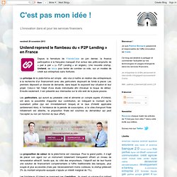 Unilend reprend le flambeau du « P2P Lending » en France