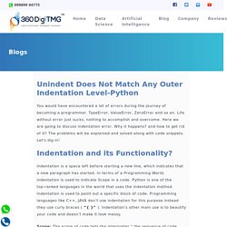 Unindent Does Not Match Any Outer Indentation Level-Python