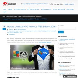 How to Uninstall AVG Antivirus FREE Edition 2016?
