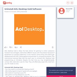 Uninstall AOL Desktop Gold Software - Mamby