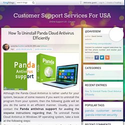 How To Uninstall Panda Cloud Antivirus Efficiently - Customer Support Services For USA