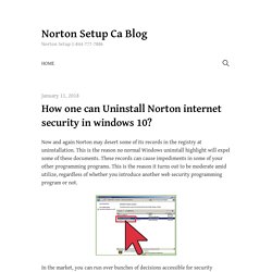How one can Uninstall Norton internet security in windows 10? – Norton Setup Ca Blog