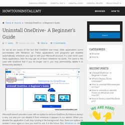 Uninstall OneDrive- A Beginner’s Guide