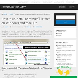 How to uninstall or reinstall iTunes on Windows and macOS?