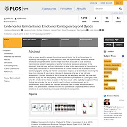 Evidence for Unintentional Emotional Contagion Beyond Dyads