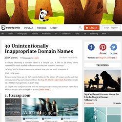 30 Unintentionally Inappropriate Domain Names