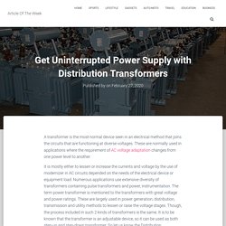 All About Distribution Transformers