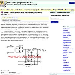 Small uninterruptible power supply-UPS circuit