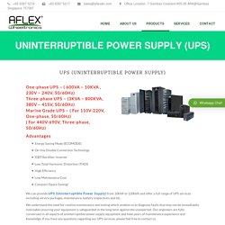 UPS (Uninterruptible Power Supply) - Aflex Wheeltronics Pte Ltd