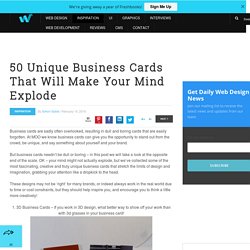 50 Unique Business Cards That Will Make Your Mind Explode