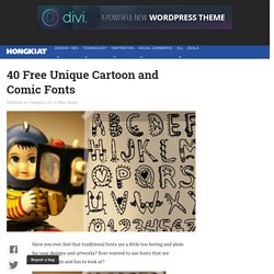 40 Free Unique Cartoon and Comic Fonts