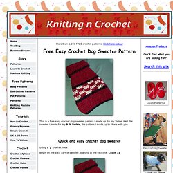A free easy crochet dog sweater pattern for a small dog