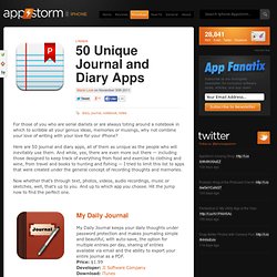 50 Unique Journal and Diary Apps