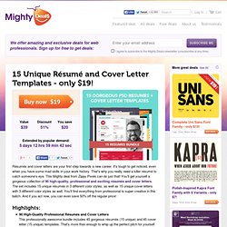 15 Unique Résumé and Cover Letter Templates