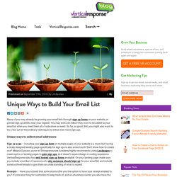 10 Unique Ways to Build Your Email List