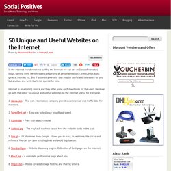 50 Unique and Useful Websites on the Internet