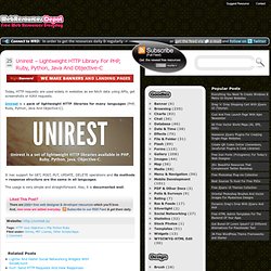 Unirest – Lightweight HTTP Library For PHP, Ruby, Python, Java And Objective-C