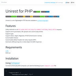 for PHP - Simplified, lightweight HTTP Request Library