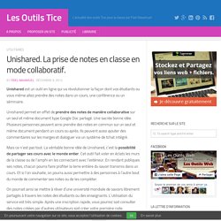 Unishared. La prise de notes en classe en mode collaboratif.