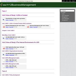 sscYr12BusinessManagement - Unit 3 Business Management
