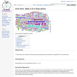 Unit One: Web 2.0 in Education - KNILT