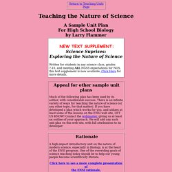 Unit Plan: Teaching the Nature of Science