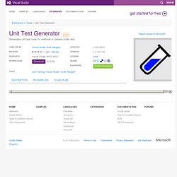 Unit Test Generator extension