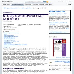 Unit Testing ASP.NET MVC