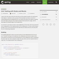 Unit Testing with Stubs and Mocks