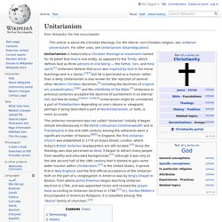 Unitarianism - Wikipedia