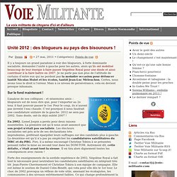 Unité 2012 : des blogueurs au pays des bisounours !