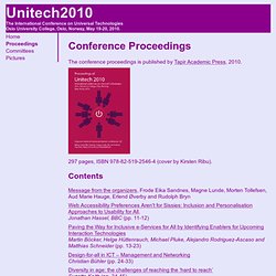 Unitech2010 - Conference Proceedings