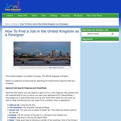 How To Find a Job in the United Kingdom as a Foreigner