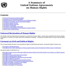 United Nations Agreements on Human Rights