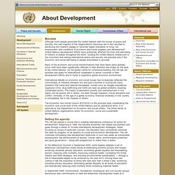 ited Nations: About Development