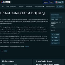 United States CFTC & DOJ Filing