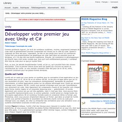 Unity - Développer votre premier jeu avec Unity et C#