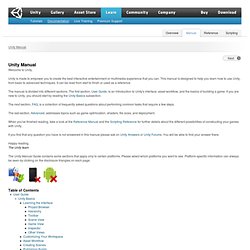 Unity - Unity Manual