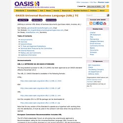 OASIS Universal Business Language (UBL