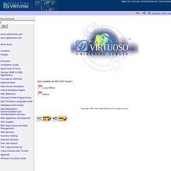 OpenLink Virtuoso Universal Server: Documentation