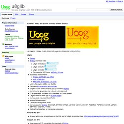 u8glib - Universal Graphics Library for 8 Bit Embedded Systems