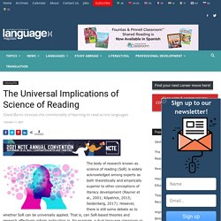 The Universal Implications of Science of Reading
