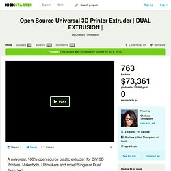 Open Source Universal 3D Printer Extruder