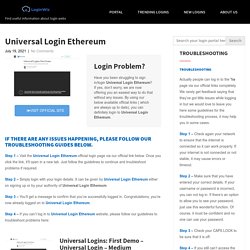 Universal Login Ethereum - Login Wiz