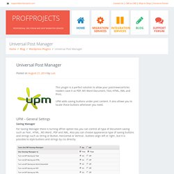 Universal Post Manager - Profprojects