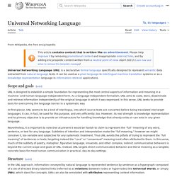 Universal Networking Language