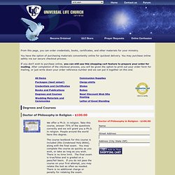 Universal Life Church - Official Site - Become Ordained
